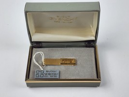 Givenchy Bijoux Men&#39;s Tie Bar / Tie Clip Logo Gold tone New in box 1-3/4&quot; length - £62.57 GBP