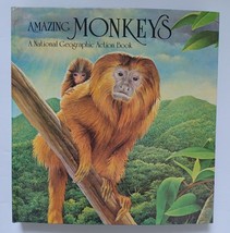 Amazing Monkeys / POP UP Book / National Geographic Action Book / 1985 - £21.85 GBP