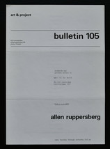 Art &amp; Project # Allen Ruppersberg, Bulletin 105 # 1978, mint- - £85.45 GBP