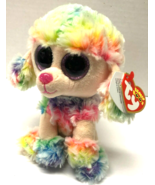 Ty RAINBOW Beanie Boo 6&quot; Poodle Dog Plush Figure - $376.33 MXN