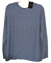 ZARA Navy White  Stripes Cotton Shirt Sweater  Size US 2XL - £28.97 GBP