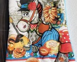 1 Printed Oven Mitt (10&quot;) PONY &amp; BAKED GOODS, blue back, AM - £6.25 GBP