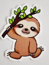 Sloth Holding a Tree Branch Super Cute Animal Theme Sticker Decal Embellishment - $2.96