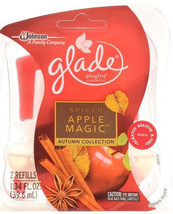 1 Pack Of 2 Glade Plugins Spiced Apple Magic Autumn Collection Scented Oil - £9.61 GBP
