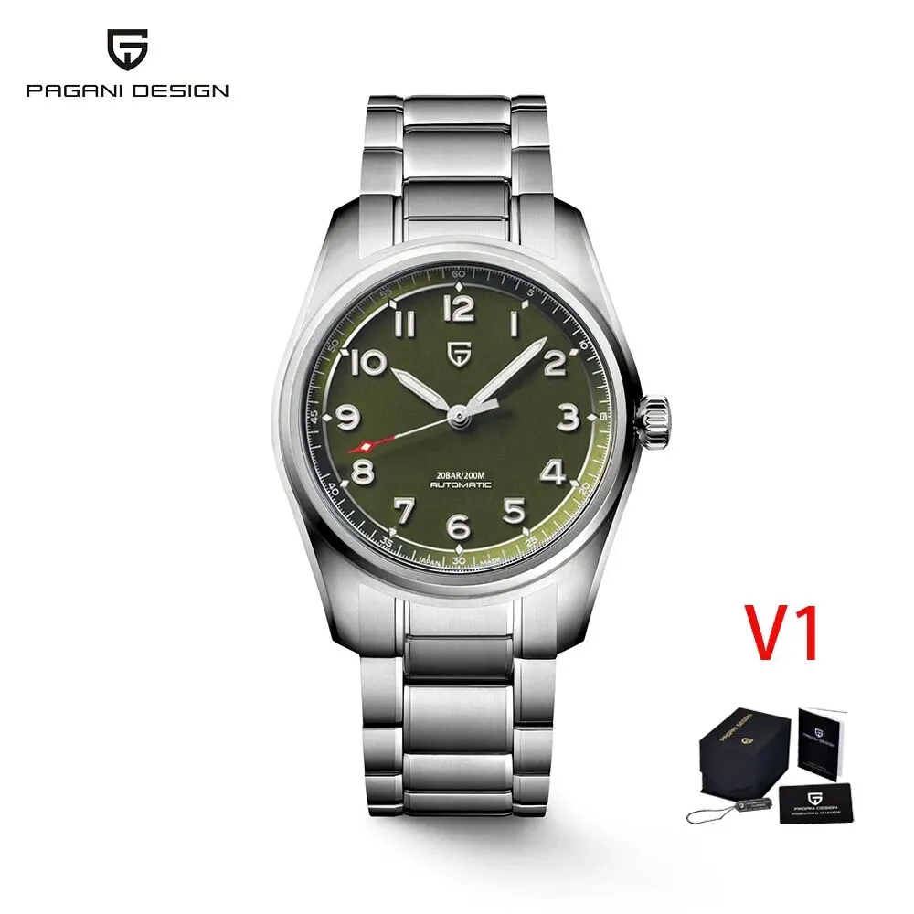 New 38MM Top Brand Men&#39;s Pilot Automatic Mechanical Watches Nh35A Sapphi... - $307.12