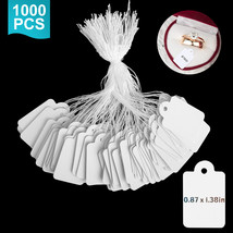 1000Pcs White Sale Price Garment Tags Hang String Cloth Jewelry Label For Retail - £25.09 GBP