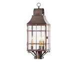 Stenton Outdoor Post Light in Solid Antique Copper - 3 Light - £417.89 GBP