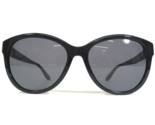 Elle Sunglasses EL14921 BK Shiny Black Cat Eye Frames with black Lenses - $27.80