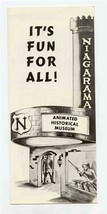 Niagarama Animated Historical Museum Brochure Niagara Falls 1950&#39;s - £21.68 GBP