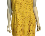 Antonio Melani Yellow Lace Lined Sleeveless Straight Pencil Dress Size 12 - £34.15 GBP