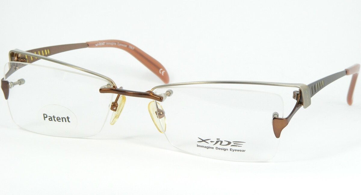 X-iDE BIBENDUM C4 Brown / Blass Olive Brille Metall 53-18-130mm Italien - $115.83