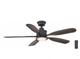 Hampton Bay Fallsburg 52” Integrated LED Ceiling Fan 1008664051 New OB L... - $140.24