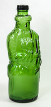 Anchor Hocking Emerald Green 9.75&quot; Moses Gin Liquor Glass Bottle w Cap - £3.53 GBP