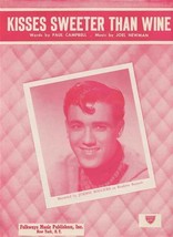 Kisses Sweeter Than Wine Sheet Music Jimmie Rodgers  - £7.78 GBP