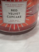 Bath  &amp; Body Works  Red Velvet Cupcake Scented 3-Wick Scented 14.5 Oz. Brand New - £18.03 GBP