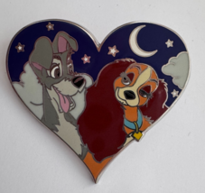 Disney 2013 Lady And The Tramp In Starry Night Heart Crescent Moon Pin - $276.61 MXN