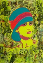 Signed 2011 Olatz Zanguitu - Olatz As Audrey Hepburn - Mixed Media Art Painting - £326.23 GBP