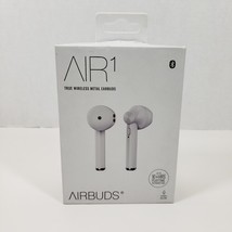 Air1 True Wireless Metal Earbuds Airbuds Bluetooth with Charging Case White - £18.82 GBP
