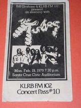 The Tubes Concert Pass Vintage 1979 Santa Cruz Civic Auditorium KLRB Radio - £27.72 GBP