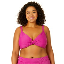 Time and Tru Women&#39;s Plus Twist Front Bikini Top Passionate Plum Size 3X... - $20.43