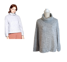 A New Day Womens Gray Cowl Neck Knit Sweater Boxy Pullover Top Sz XXL - £10.44 GBP