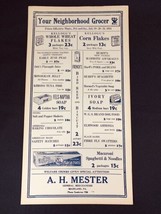 A.H. MESTER General Merch &quot;YOUR NEIGHBORHOOD GROCER&quot; Mainland, PA  Est 1... - $14.85