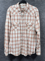 American Eagle Shirt Men XL Brown Plaid Western Pearl Snap Cowboy VTG Sl... - £18.35 GBP