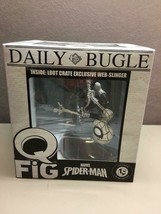 Exclusive Marvel Spider Man Web Slinger Daily Bugle Q FiG loot crate pop limited - £20.51 GBP