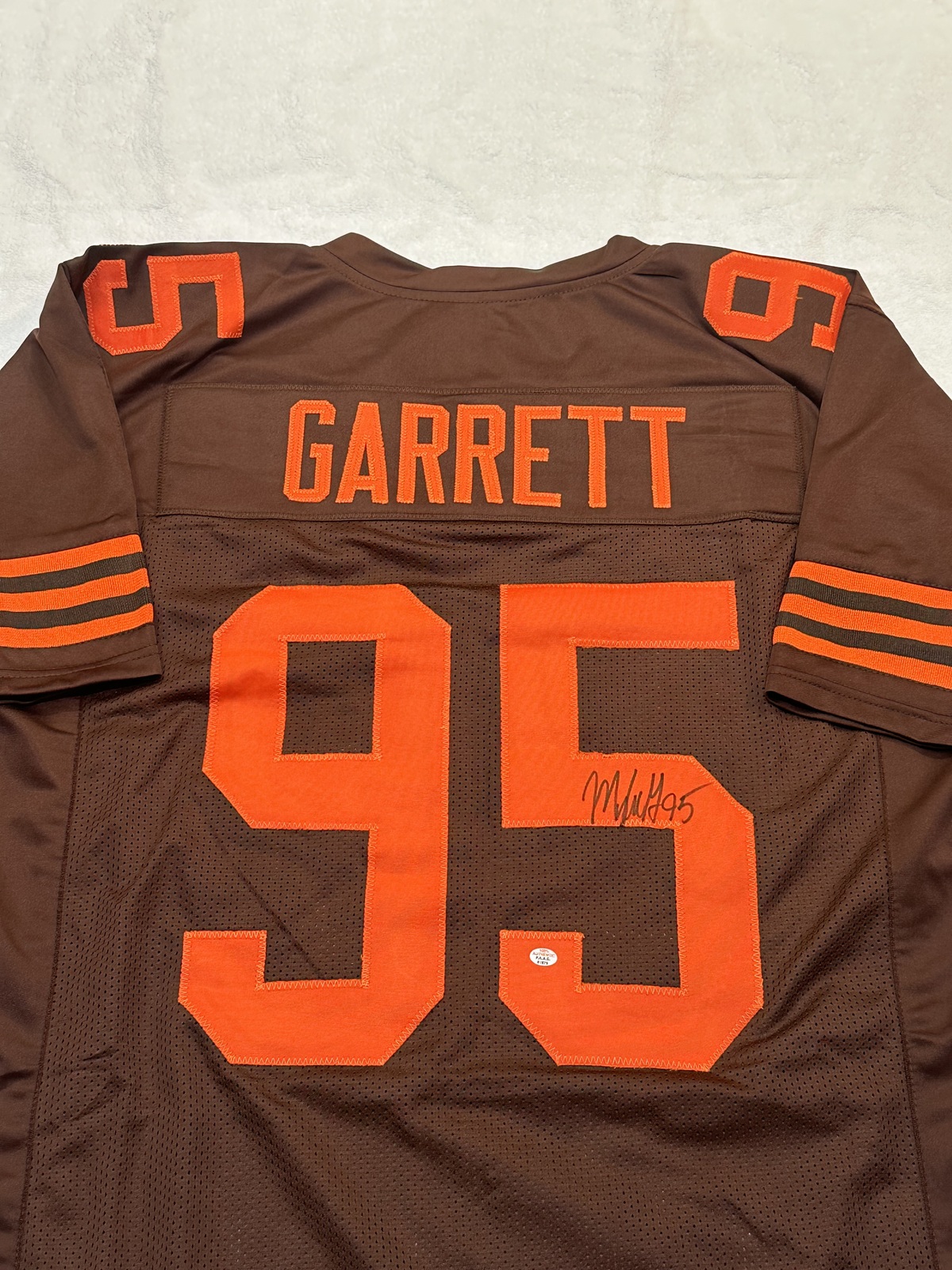 Myles Garrett Signed Cleveland Browns Football Jersey COA