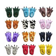 Unisex Cosplay Slippers Kids Adults Kigurumi Pajama Giraffe Cow Tiger Paw Shoes - £8.61 GBP