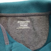 St. John's Bay Sueded Jersey Mens Green Cotton Collar Shirt Long Sleeve Size 2XL image 3