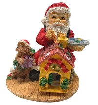 Santa Claus Christmas Figurine Painting Toy Doll House Holiday Decor 2.5... - $11.95