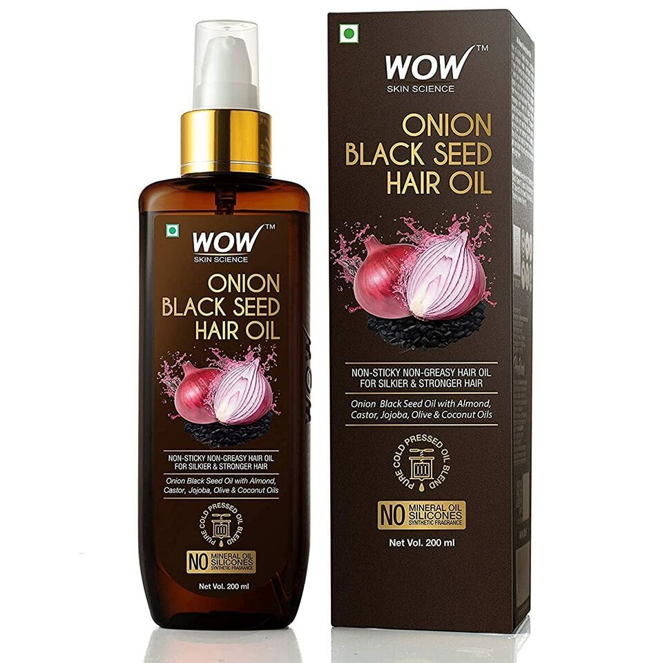WOW Skin Science Onion Hair Oil with Black Seed Oil Extracts - 200ml (Pack of 1) - $20.78