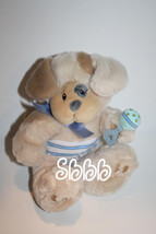 First &amp; Main Pupsie Puppy Dog Rattle 9&quot; Baby Plush Stuffed Animal 2573 S... - $9.75