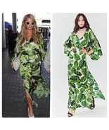 Alice + Olivia Carlton Palm Leaf Maci Dress Maxi Green Women’s Size 12 - $342.56 CAD