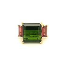 Natural Tourmaline Diamond Ring Size 7 14 Y G 12.25 TCW Certified $7,950 219227 - £2,706.67 GBP