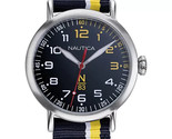 Nautica Men&#39;s NAPWLS907 Wakeland Blue/Yellow Stripe Fabric Strap Watch - $79.95