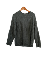 ROYAL ROBBINS Mens Sweater Green Cable Knit Pullover Long Sleeve Size XL - £14.38 GBP