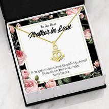 Express Your Love Gifts Mother-in-Law Necklace Anchor Pendant Stainless Steel Mo - £35.48 GBP