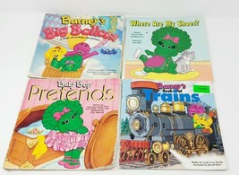 VTG Barney the Purple Dinosaur PB Book Lot (4) 1993-1998 - Big Balloon, Pretends - £5.23 GBP