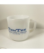 Vintage Fire King Mug Tem Tex Dallas Texas  - $14.61