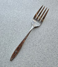 Oneida Community My Rose 1 Cold Meat Serving Fork 8 3/8&quot; Stainless Flatware - $12.19