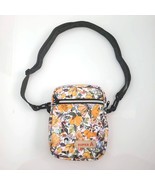 New Handmade Canvas Crossbody Bag Yellow Floral Print 6&quot;x 8&quot; x 2&quot; Adjust... - £25.91 GBP