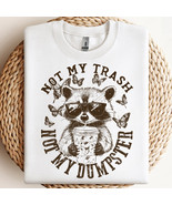 Not My Trash Not My Dumpster PNG, Funny Raccoon Iced Coffee PNG, Snarky PNG - $2.50