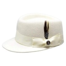 Men's LEGIONNAIRE Codet Cap Wool Felt Hat Telescope Crown LG101 Ivory image 5