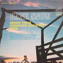Hank Snow Sings Your Favorite Country Hits [Vinyl] - £7.85 GBP