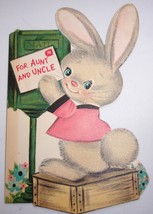 Vintage Hallmark For Aunt &amp; Uncle Bunny Easter Card  - £4.83 GBP