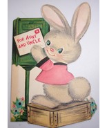 Vintage Hallmark For Aunt &amp; Uncle Bunny Easter Card  - $5.99