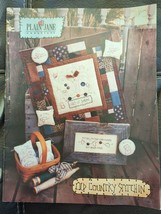 Vtg Plain Jane Creations &quot;Old Country Stitchin&quot; Embroidery Pattern Book Holiday  - £6.82 GBP