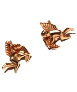 Solid 14K yellow gold marked 14K cupid angel stud earrings Lot#15 - $168.25